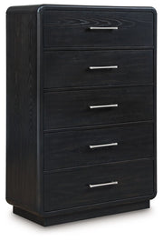 Signature Design by Ashley® Rowanbeck - Black - Five Drawer Chest | Meri Furniture