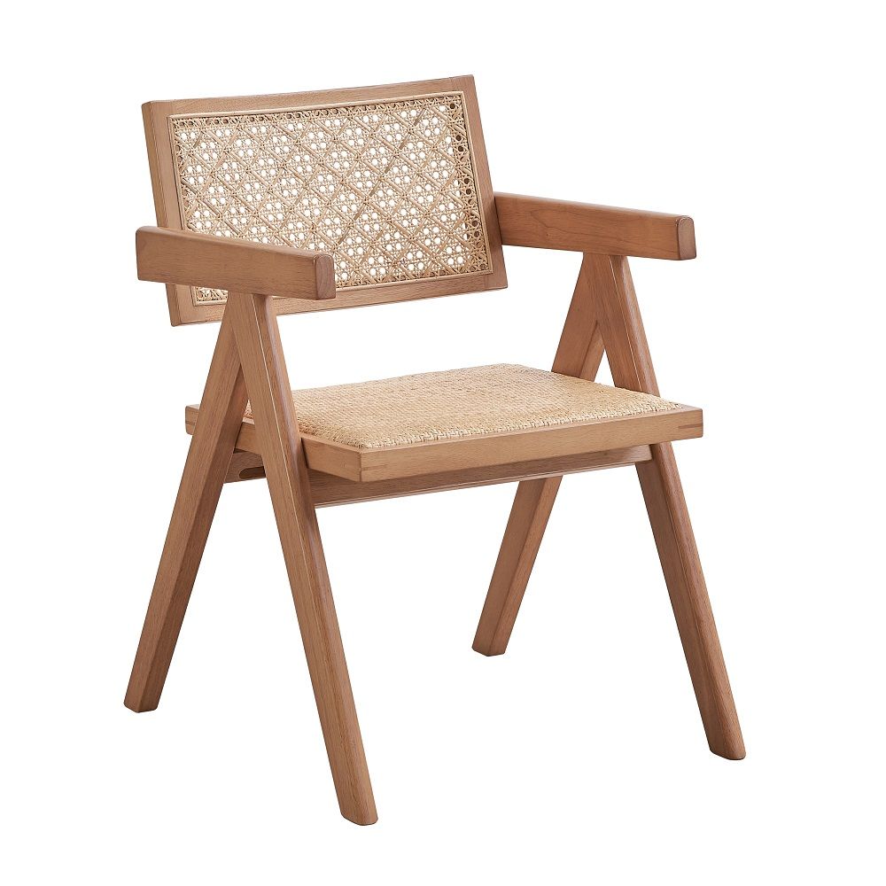ACME Velentina - Arm Chair (Set of 2) - Rattan & Natural | Meri Furniture