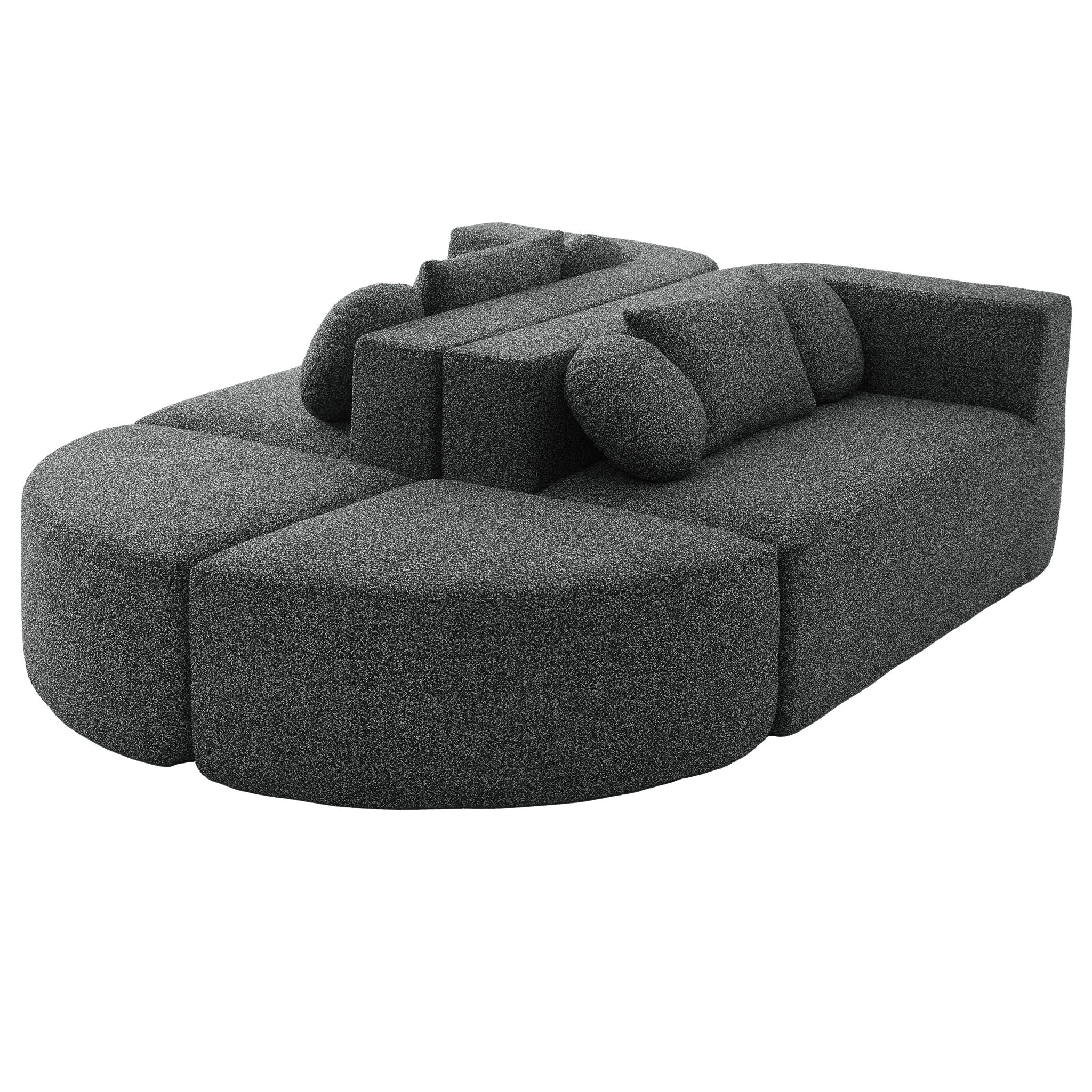 Boneless - Couch Modular Sectional Sofa With Deep Seating And Curved Design