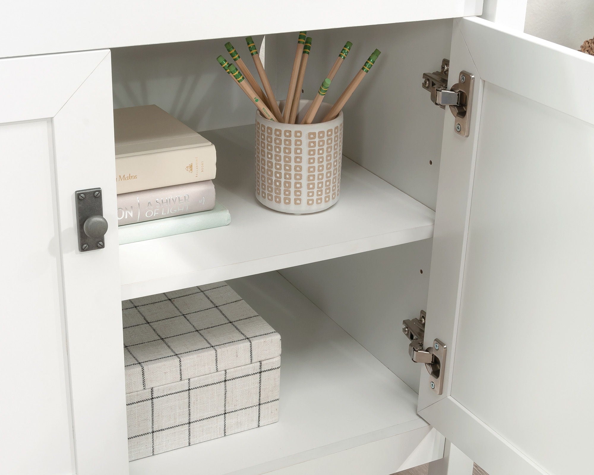 Library Storage Cabinet and Hutch Bundle