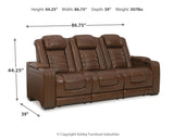 Backtrack - Chocolate - Pwr Rec Sofa With Adj Headrest