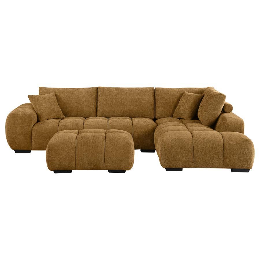 Coaster Fine Furniture Camacho - Upholstered Sectional Sofa With Ottoman Set | Meri Furniture
