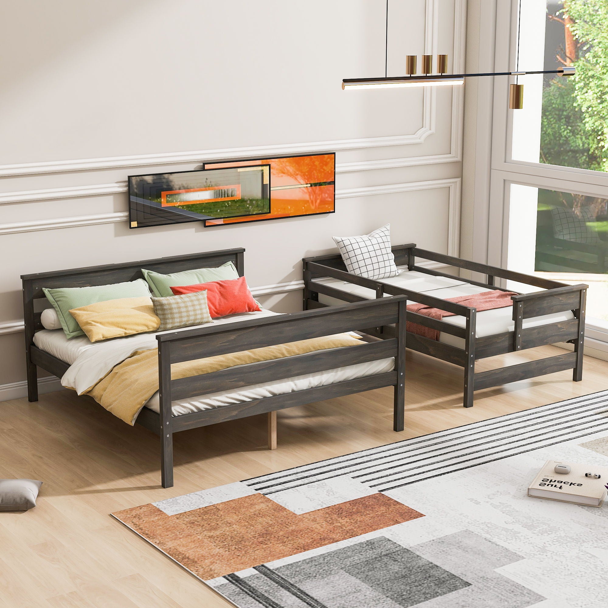 Detachable Design Bunk Bed With Ladder