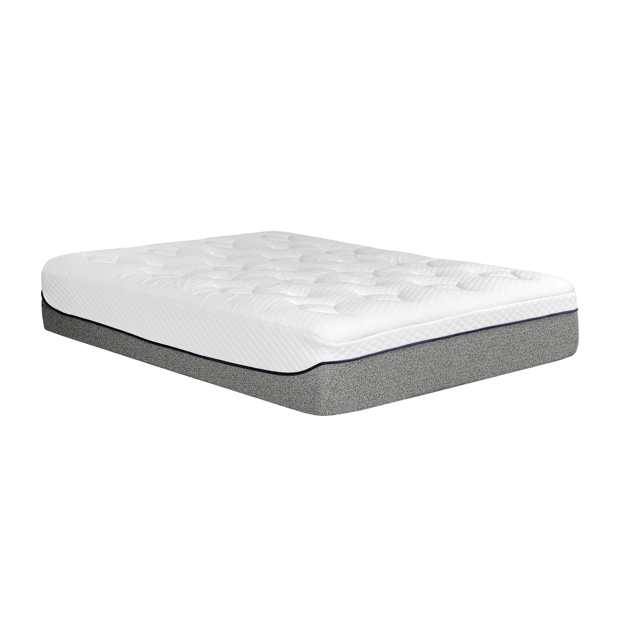 Ultra Plush 13" Gel Memory Foam Mattress For King Size Bed With Double Layered Jacquard Cover - Gray / White