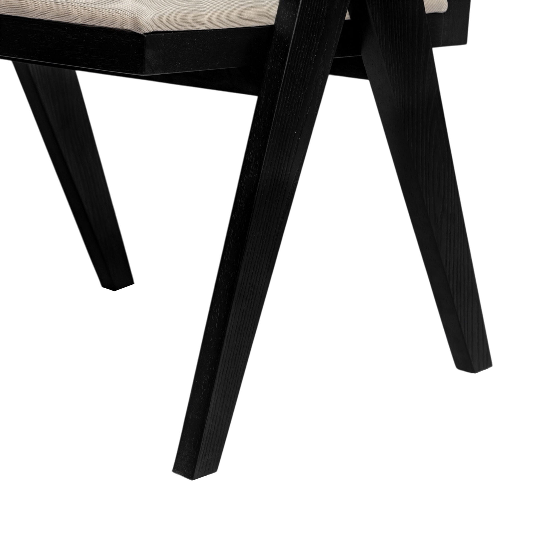 Chandigarh Farmhouse Style Cane Upholstered Dining Chairs (Set of 2)