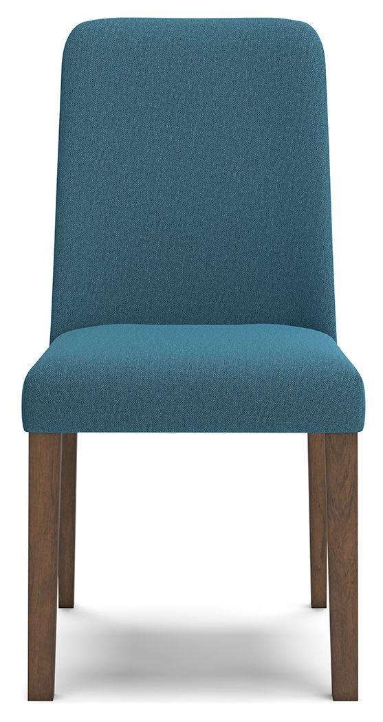 Signature Design by Ashley® Lyncott - Blue / Brown - Dining Uph Side Chair (Set of 2) | Meri Furniture