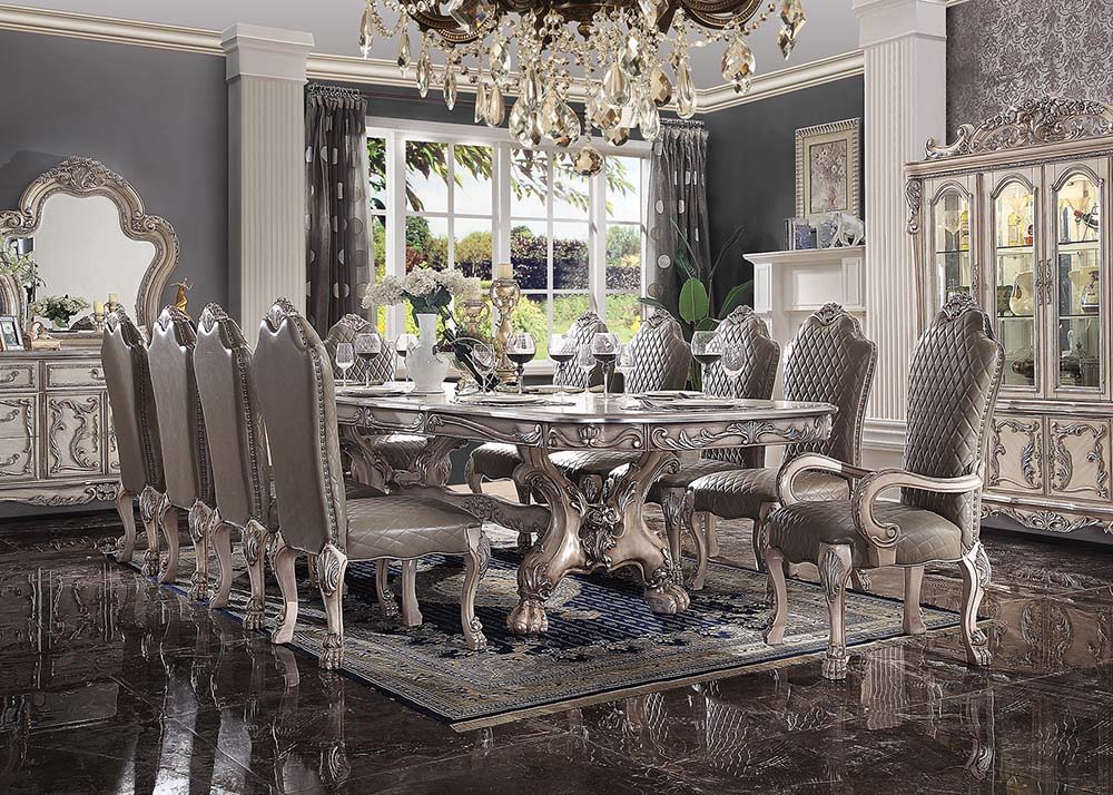 ACME Dresden - Dining Table - Vintage Bone White | Meri Furniture