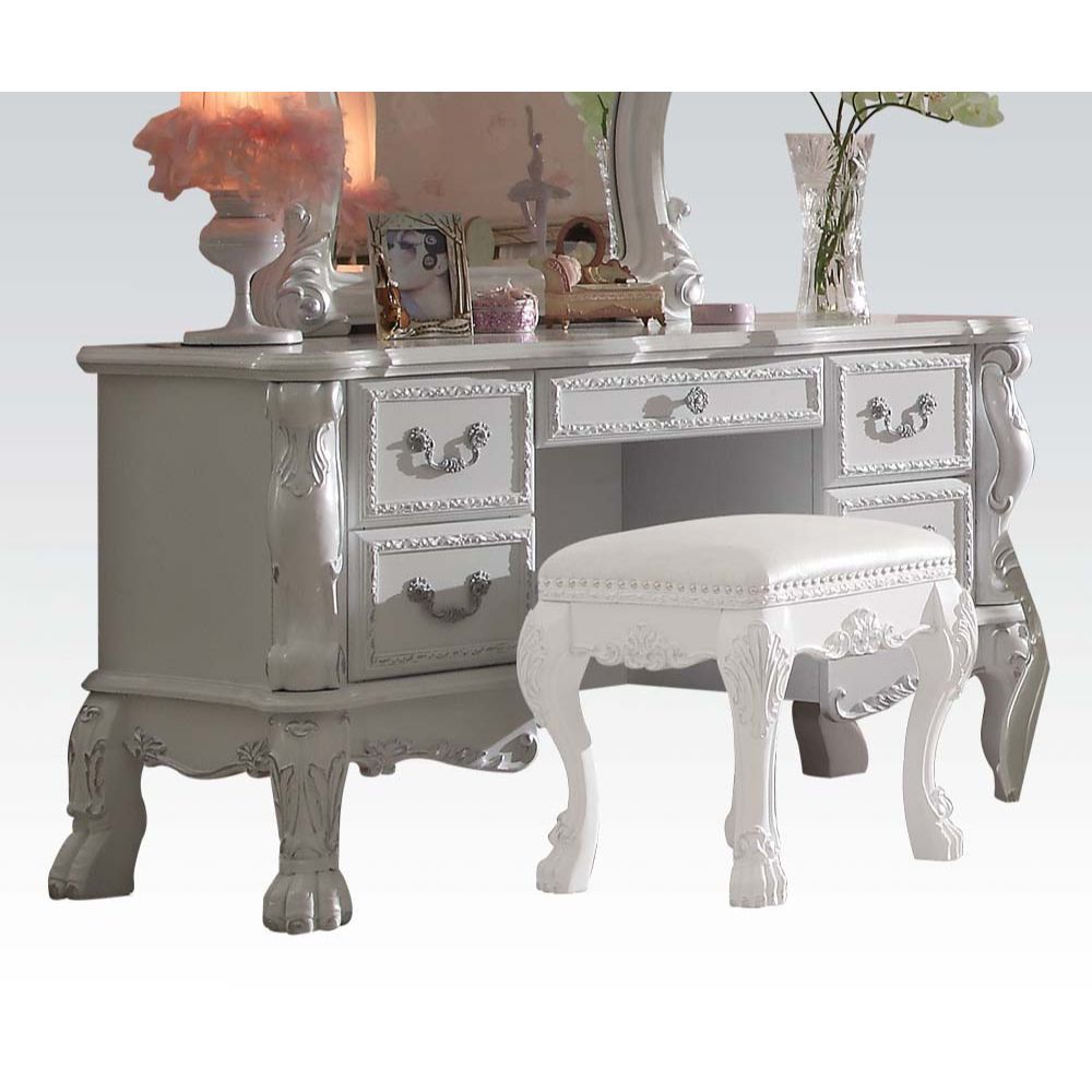 ACME Dresden - Vanity Desk - Antique White | Meri Furniture