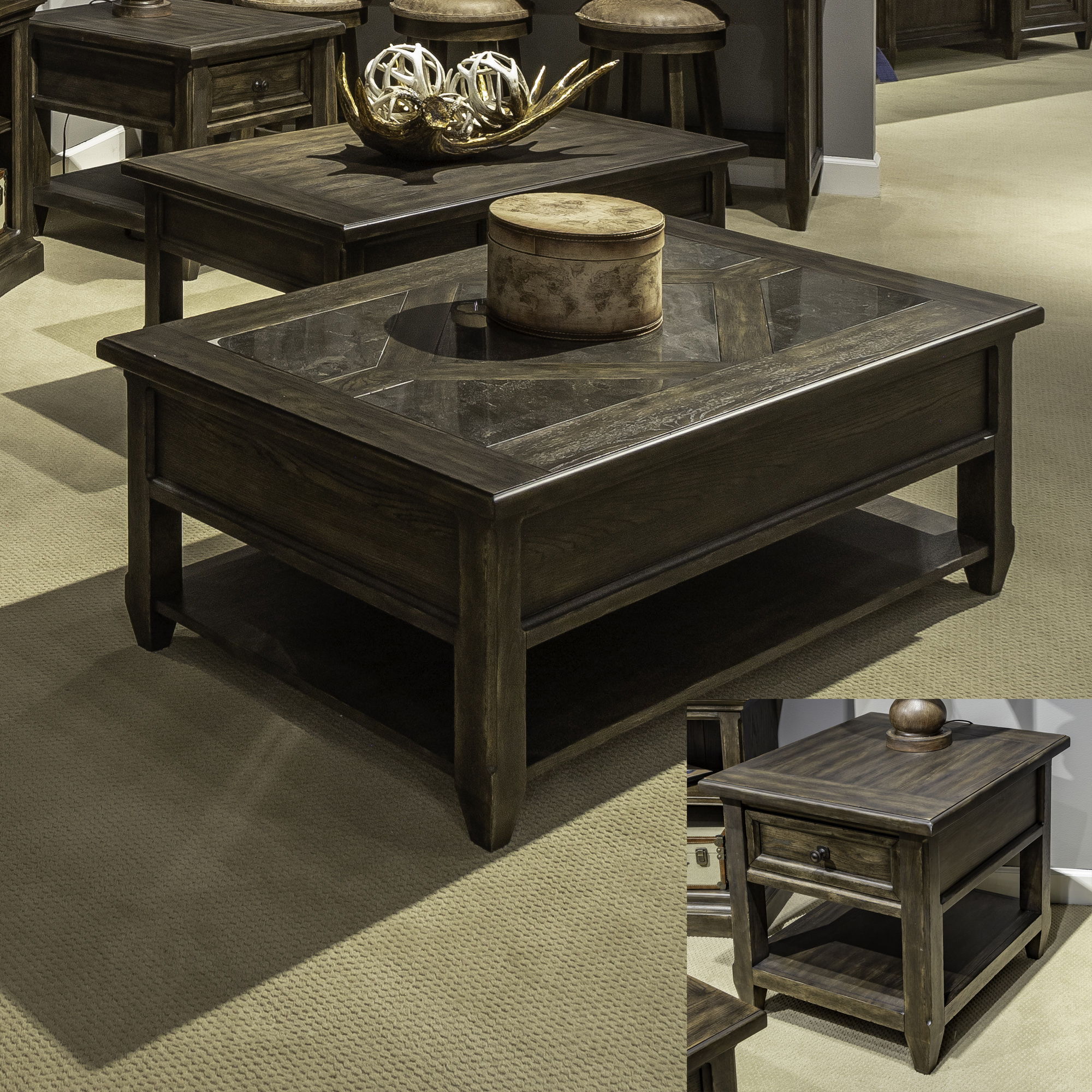Liberty Furniture Paradise Valley - 3 Piece Set - Dark Brown | Meri Furniture