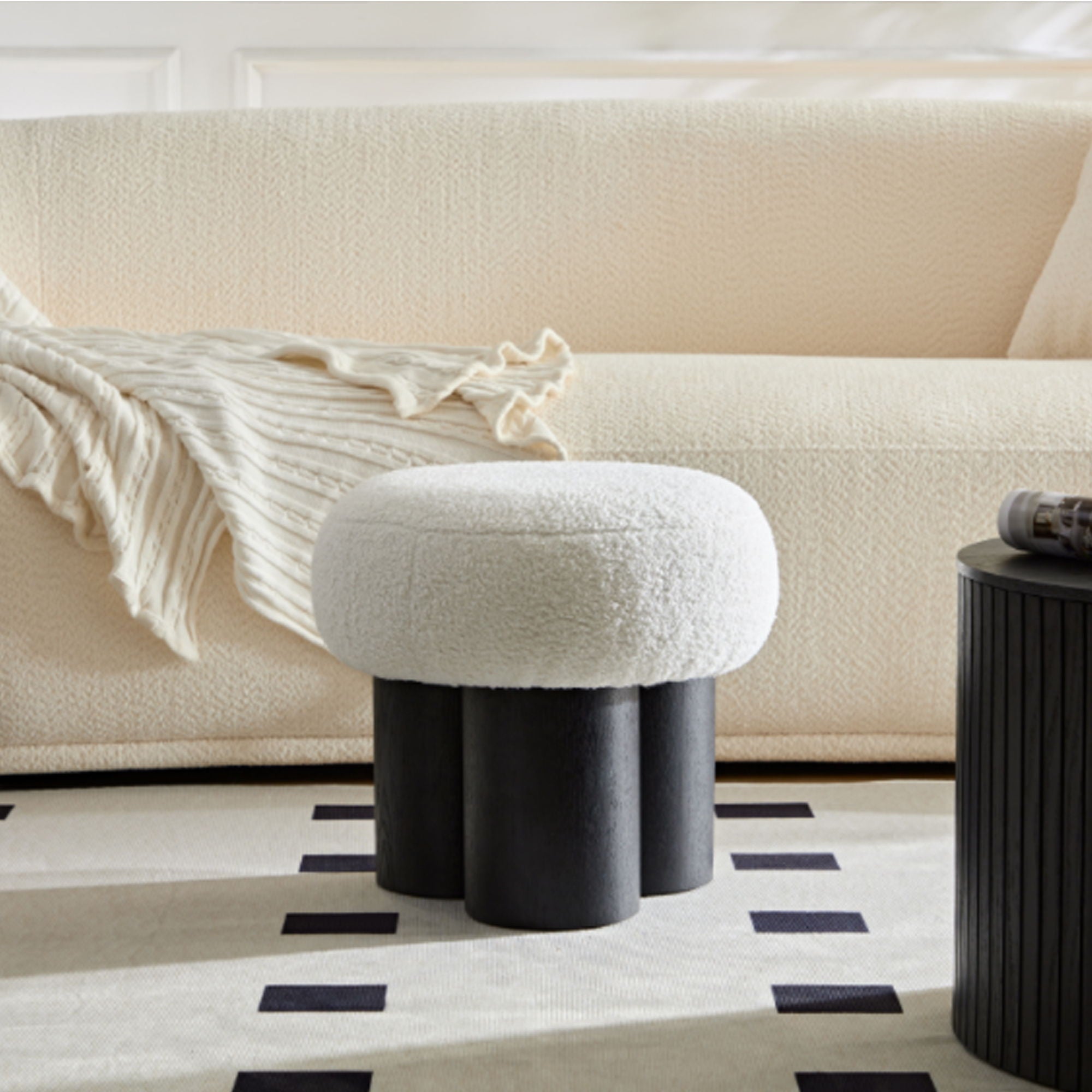 Versatile Mushroom Stool With Cushion