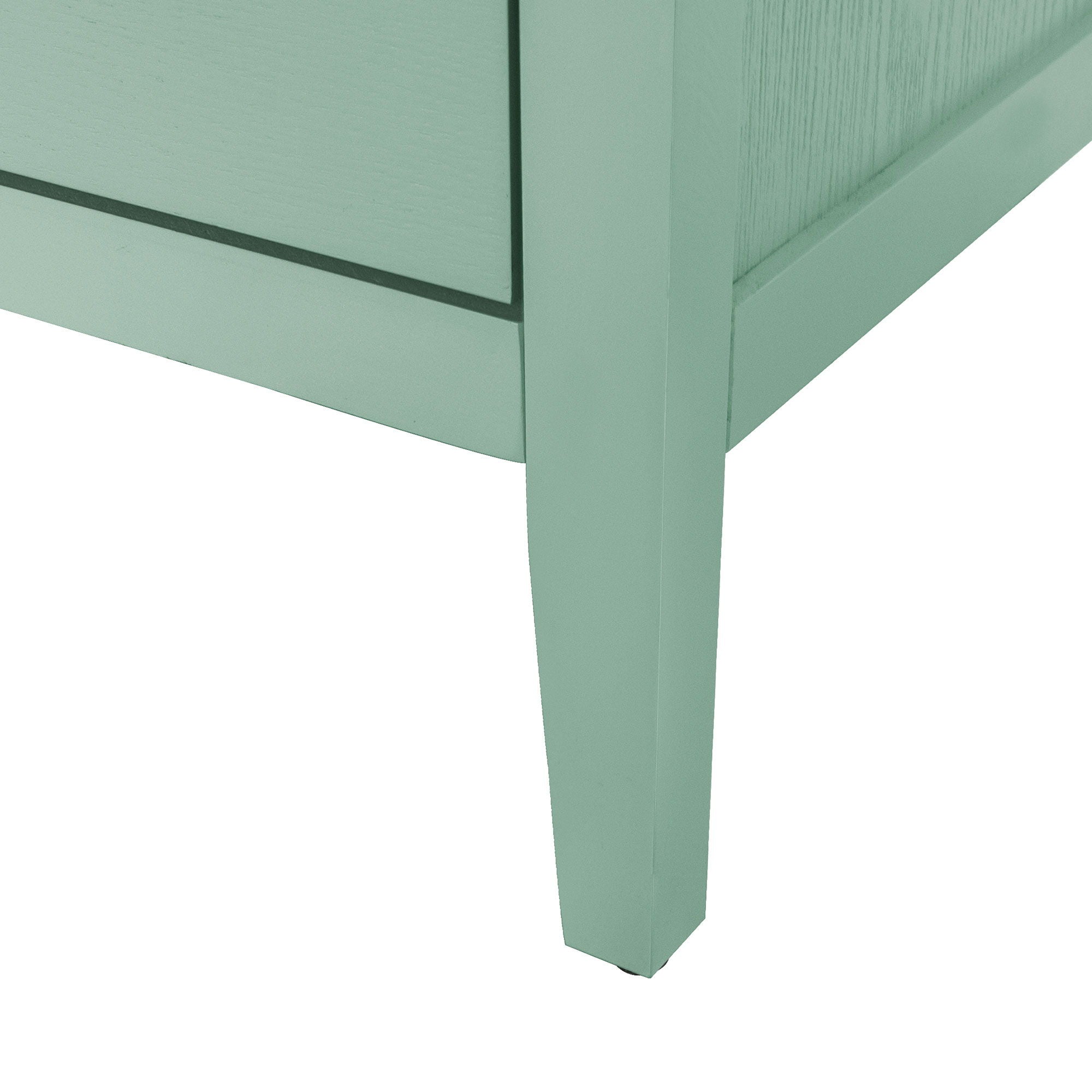 3 Drawer Storage Cabinet With Hollow Carved Design And Metal Handles, Chest For Entryway, Living Room Or Bedroom - Light Green