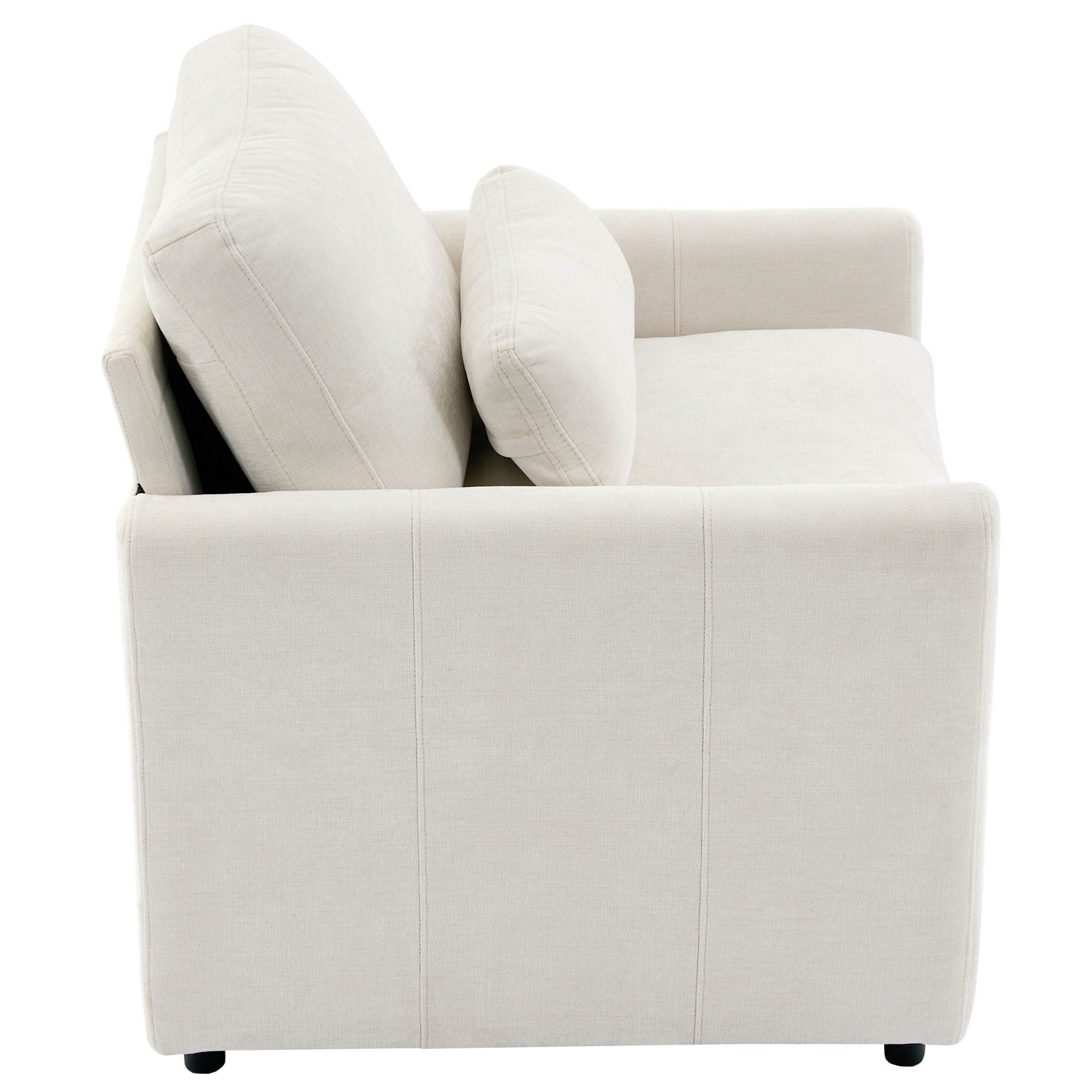 Cozy Upholstered Plush Cushion Armchair For Living Room