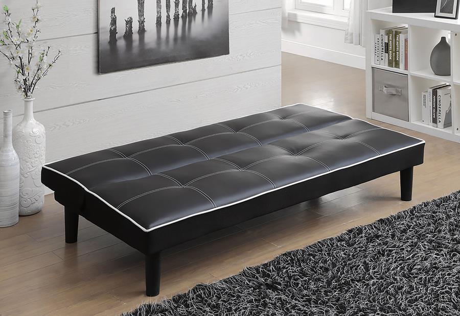 Coaster Fine Furniture Katrina - Upholstered Tufted Convertible Sofa Bed - Black | Meri Furniture