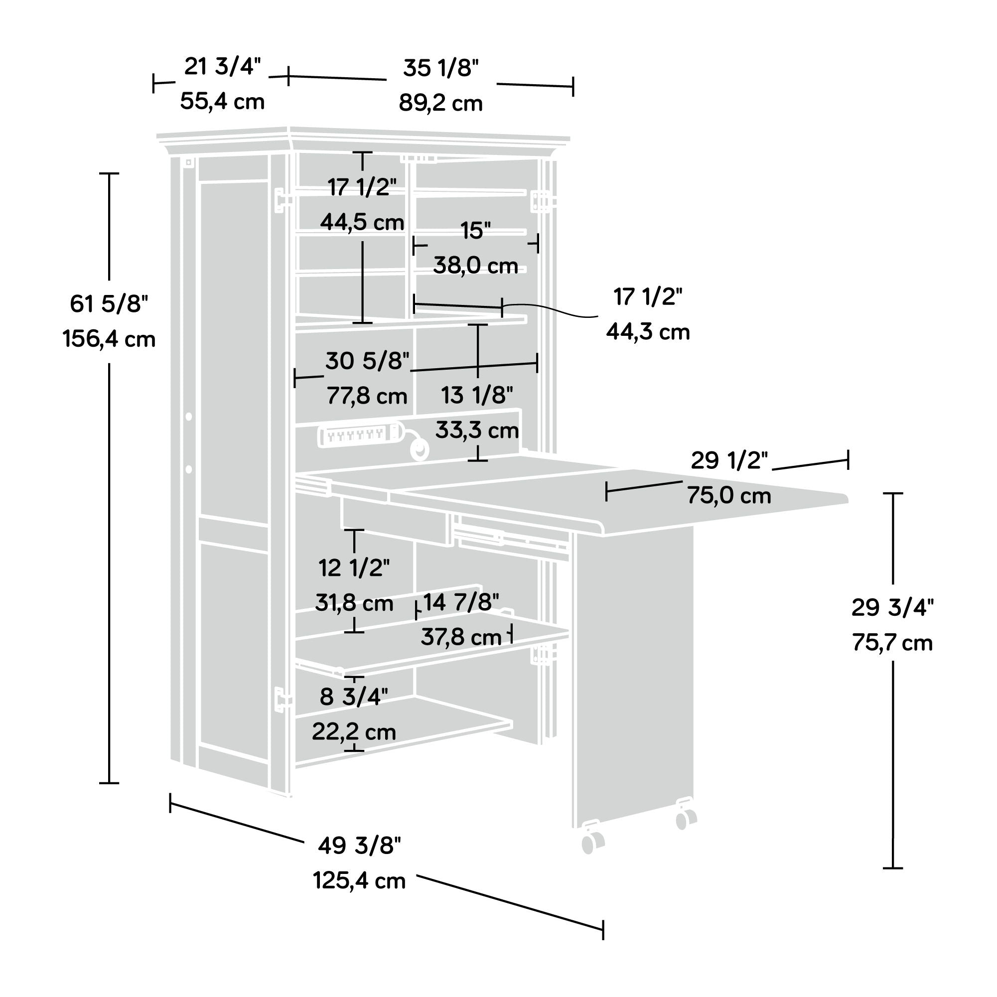 Craft & Sewing Armoire in Pacific Maple