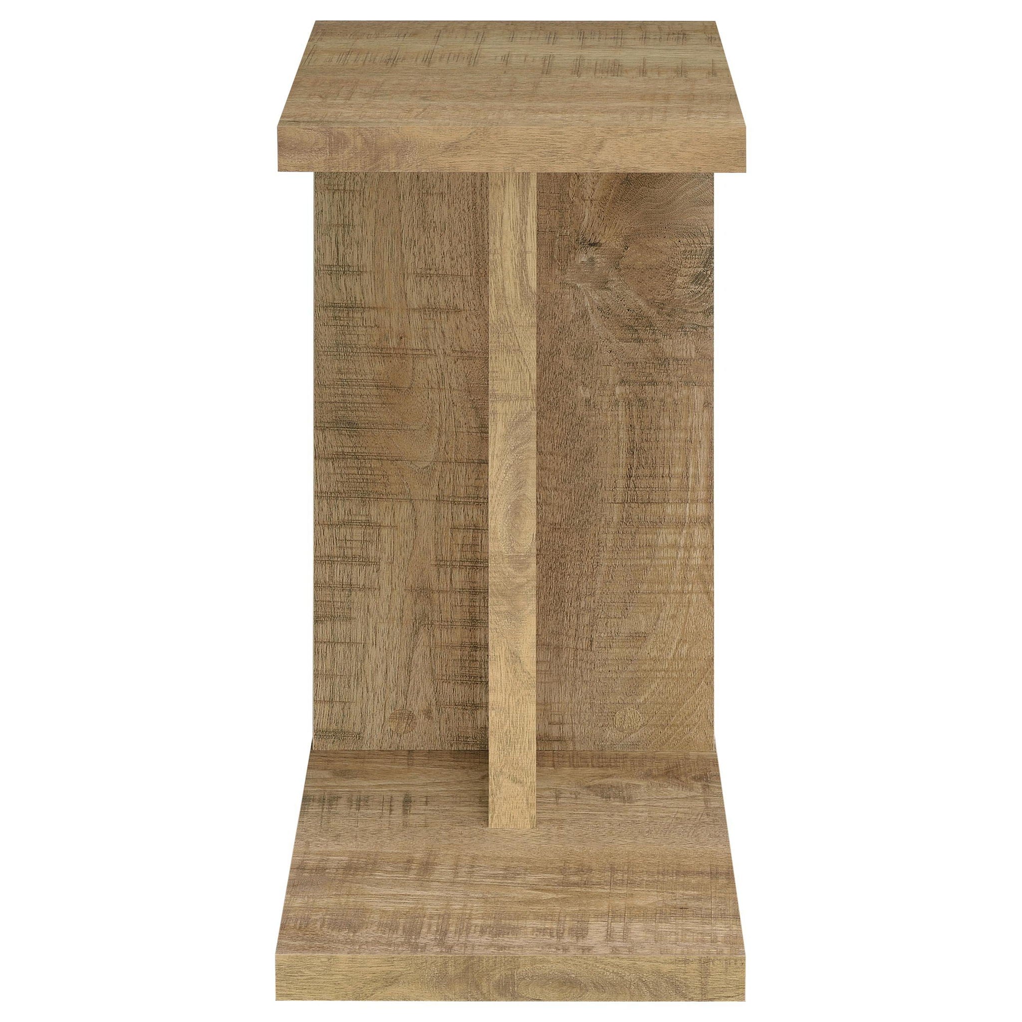 Clower Engineered Wood C-Shaped Sofa Side Table Mango
