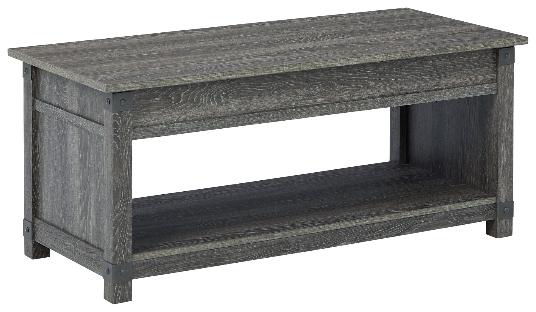 Freedan - Rect Lift Top Cocktail Table - Grayish Brown