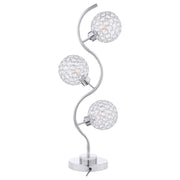 Amberley - 3-Light Curvy Metal Table Lamp Silver - Silver