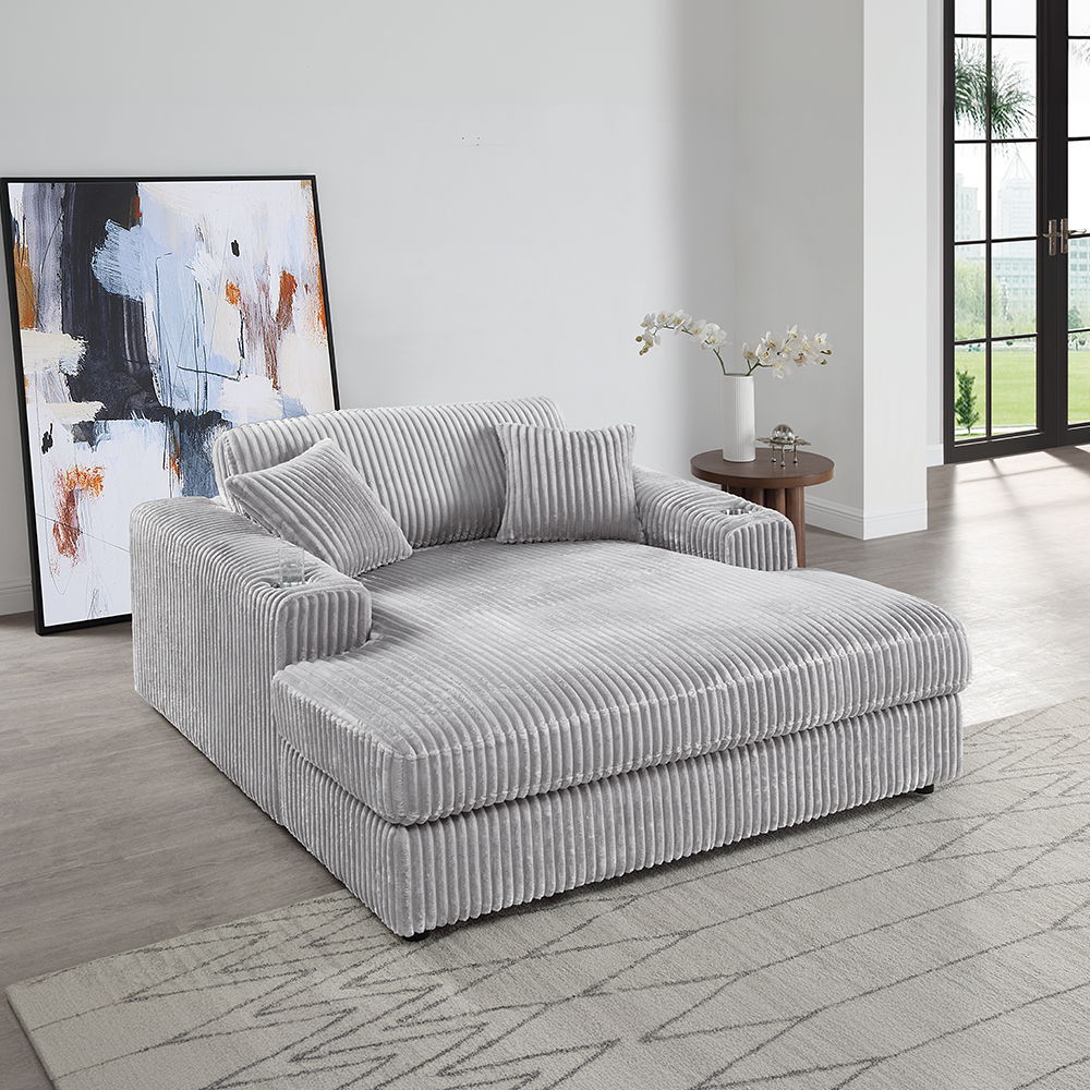 ACME Hilde - Chaise With 2 Pillows | Meri Furniture