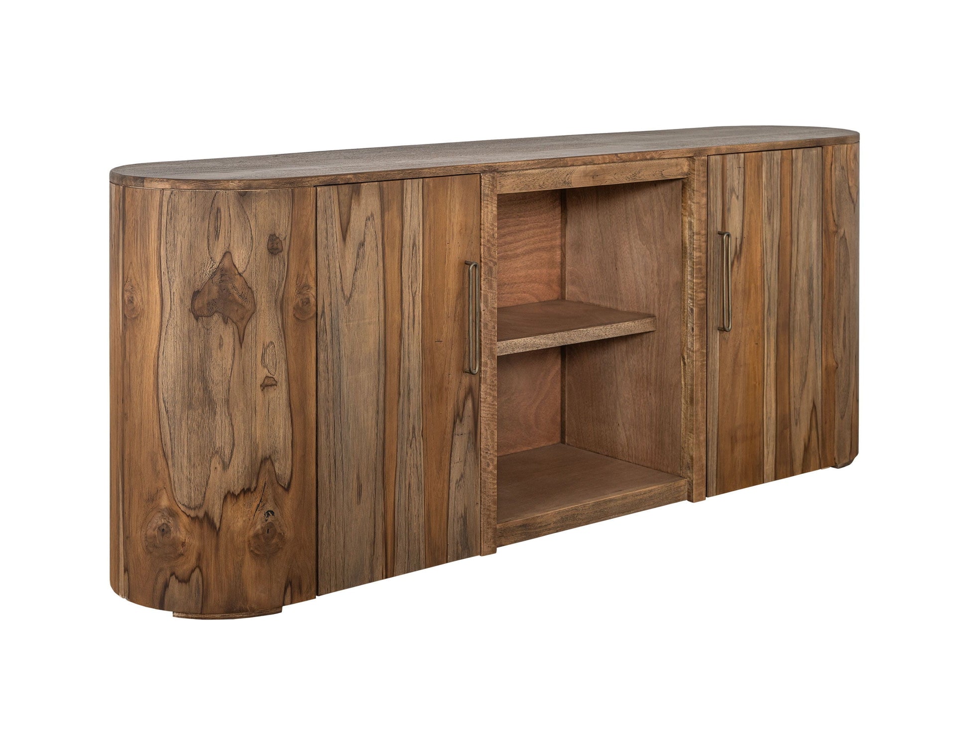 International Furniture Direct Balam - TV Stand - Brown | Meri Furniture