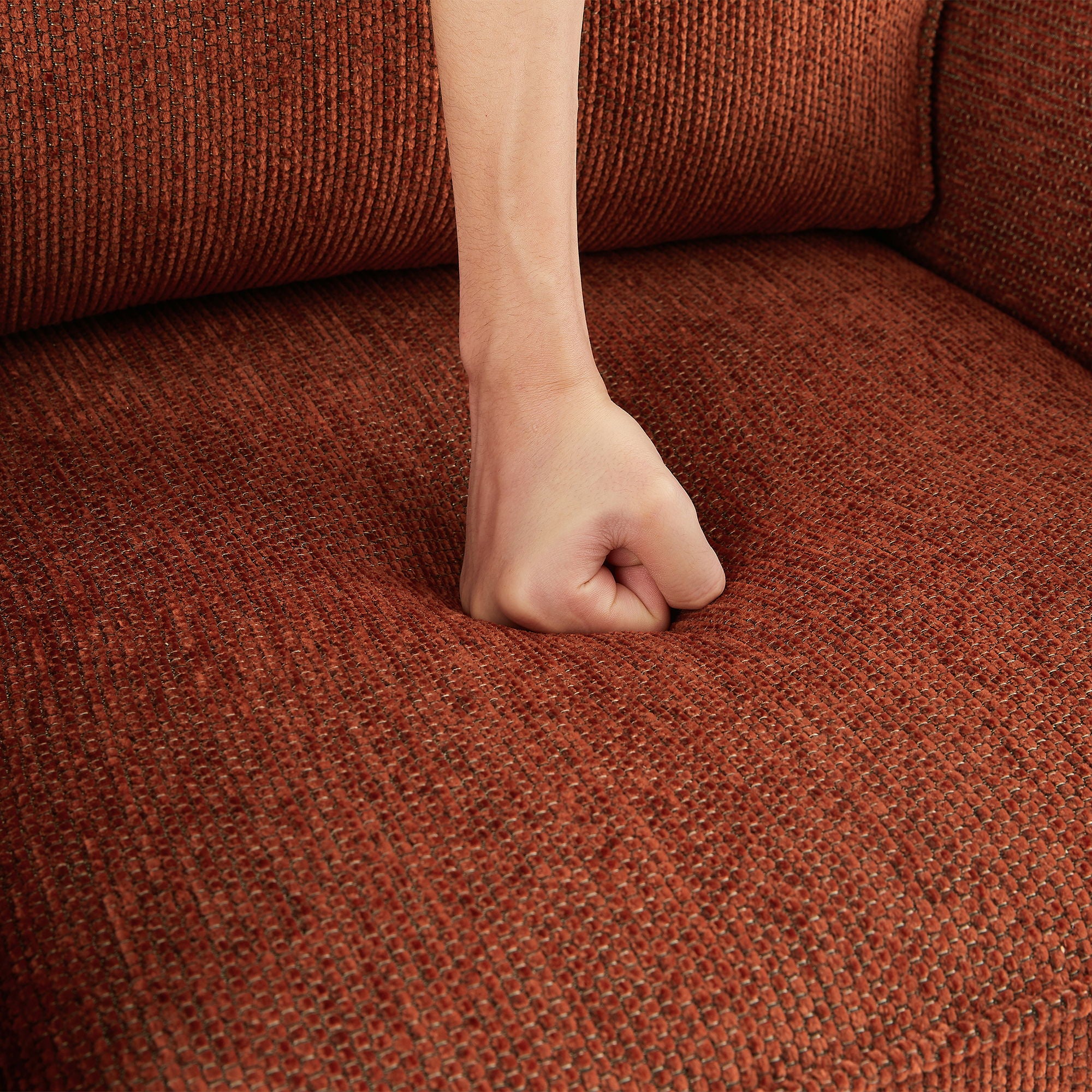 360° Swivel Accent Barrel Armchair With Side Pockets, Compact Design