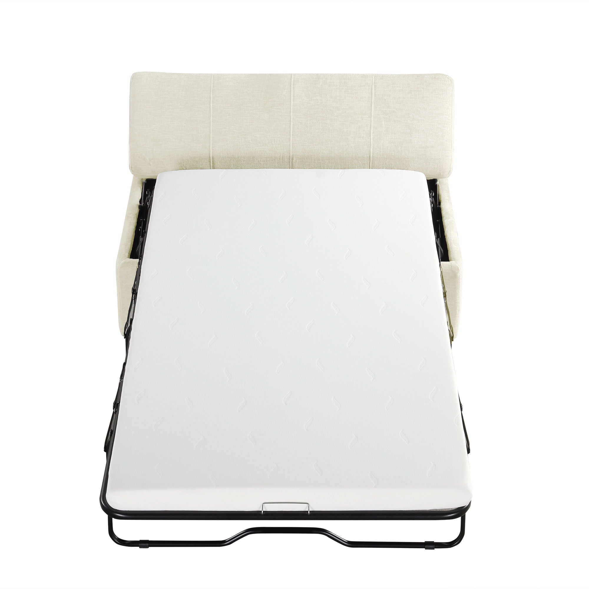 Twin Size Folding Ottoman Sleeper Bed With Mattress Convertible Guest Bed