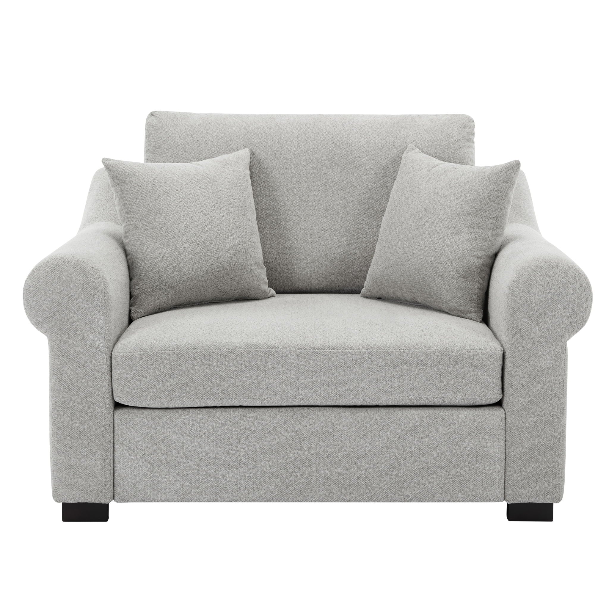 Modern Chenille Oversized Armchair, Chair And A Half, Single Sofa