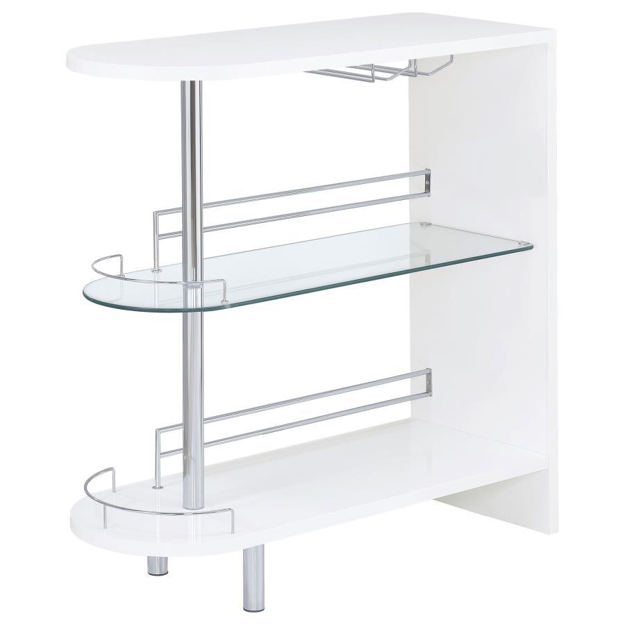 Coaster Fine Furniture Adolfo - Rectangular 2-Tier Home Bar Table | Meri Furniture