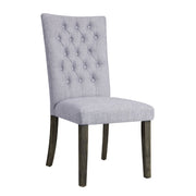 Merel - Side Chair Set of 2) - Gray Linen & Gray Oak