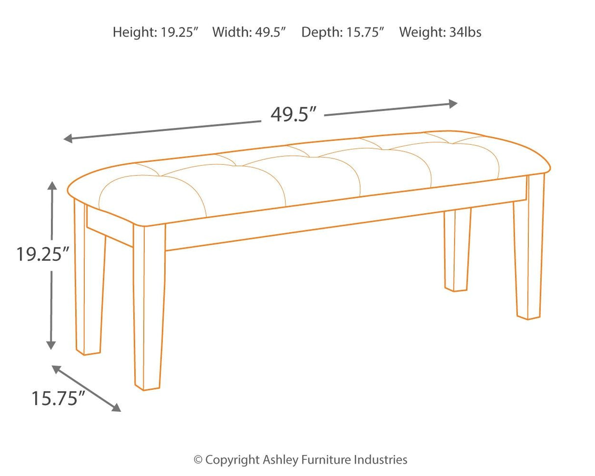 Haddigan - Dark Brown - Large Uph Dining Room Bench