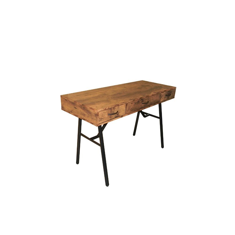 ACME Jalia - Desk - Rustic Oak & Black | Meri Furniture