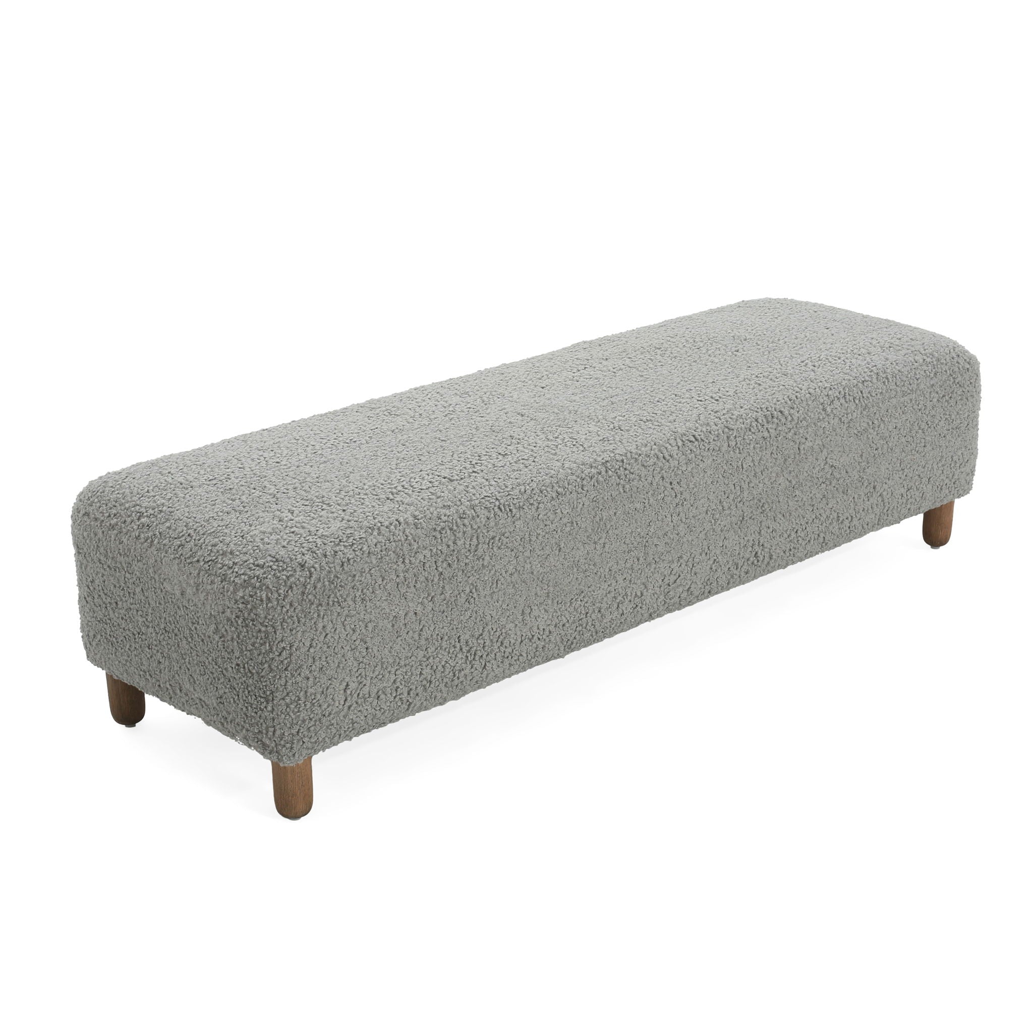 Contemporary Ottoman With Foam Cushion And Durable Upholstery