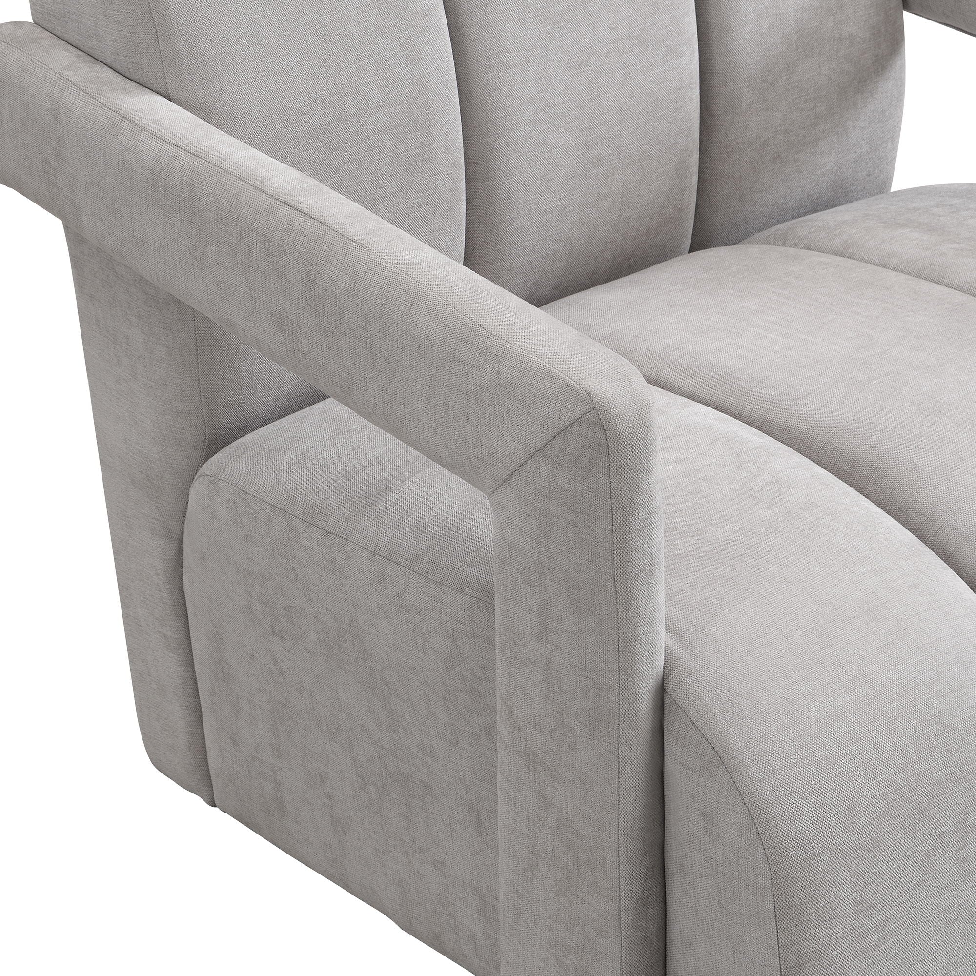 Modern Minimalist Leisure Armchair With L Shaped Armrests