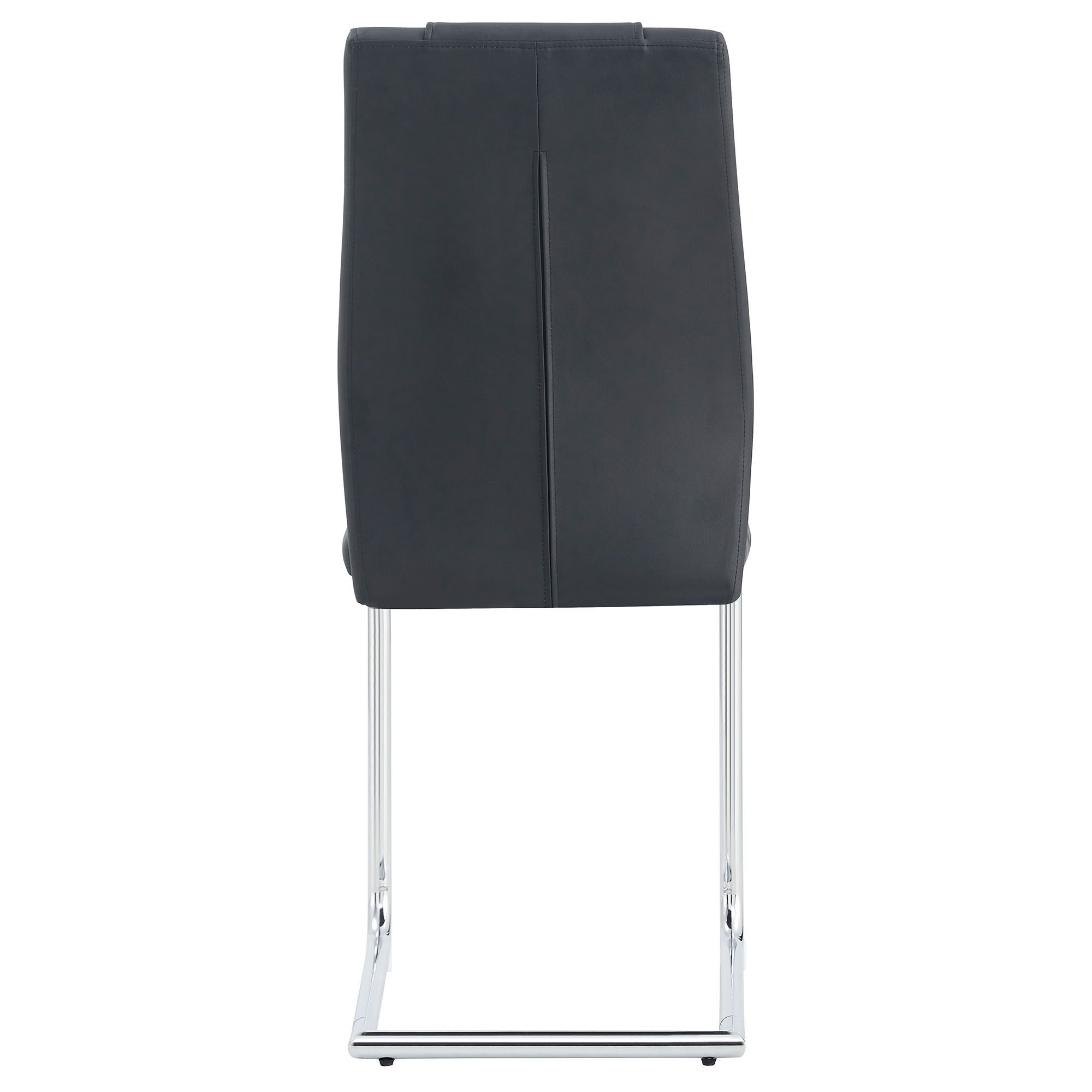 Modern Dining Chairs With Padded Seat, Metal Legs