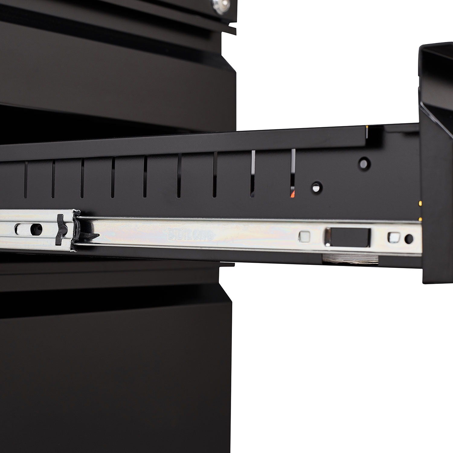 Contemporary Black 3 Drawer Mobile Filing Cabinet With Lock, Metal Office Storage For Legal / Letter Size