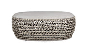 Willow - Oval Woven Patio Coffee Table, Wicker Frame
