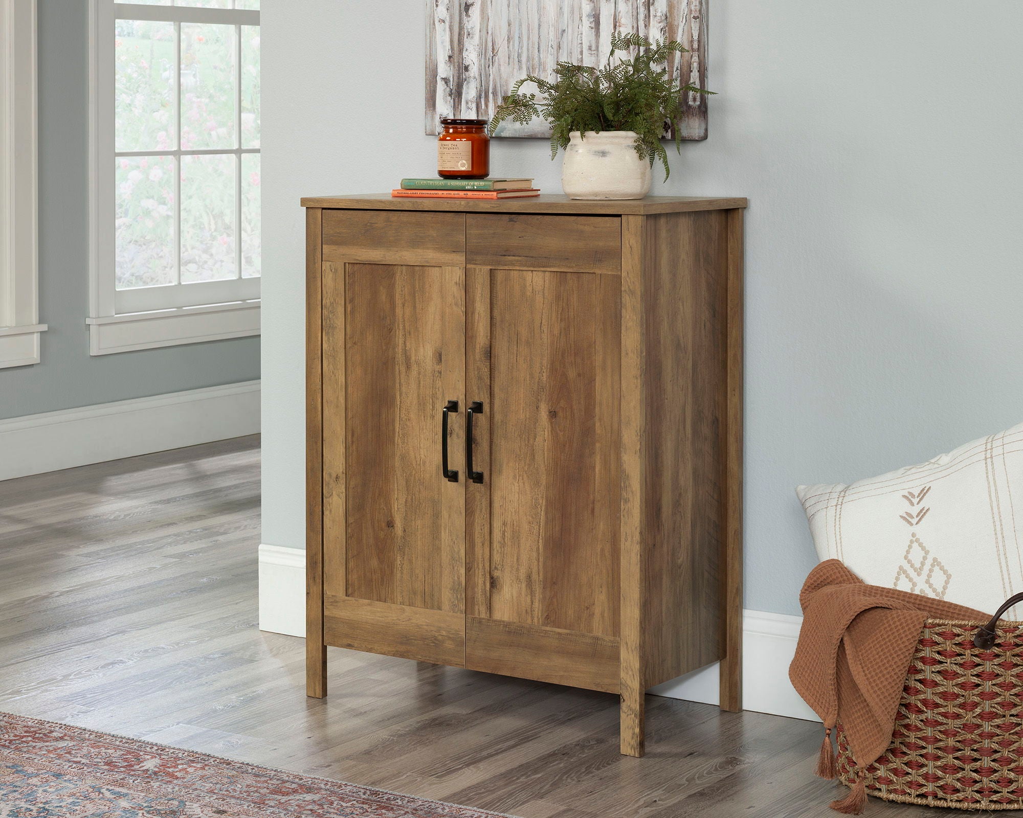 2-Door Storage Cabinet in Rural Pine