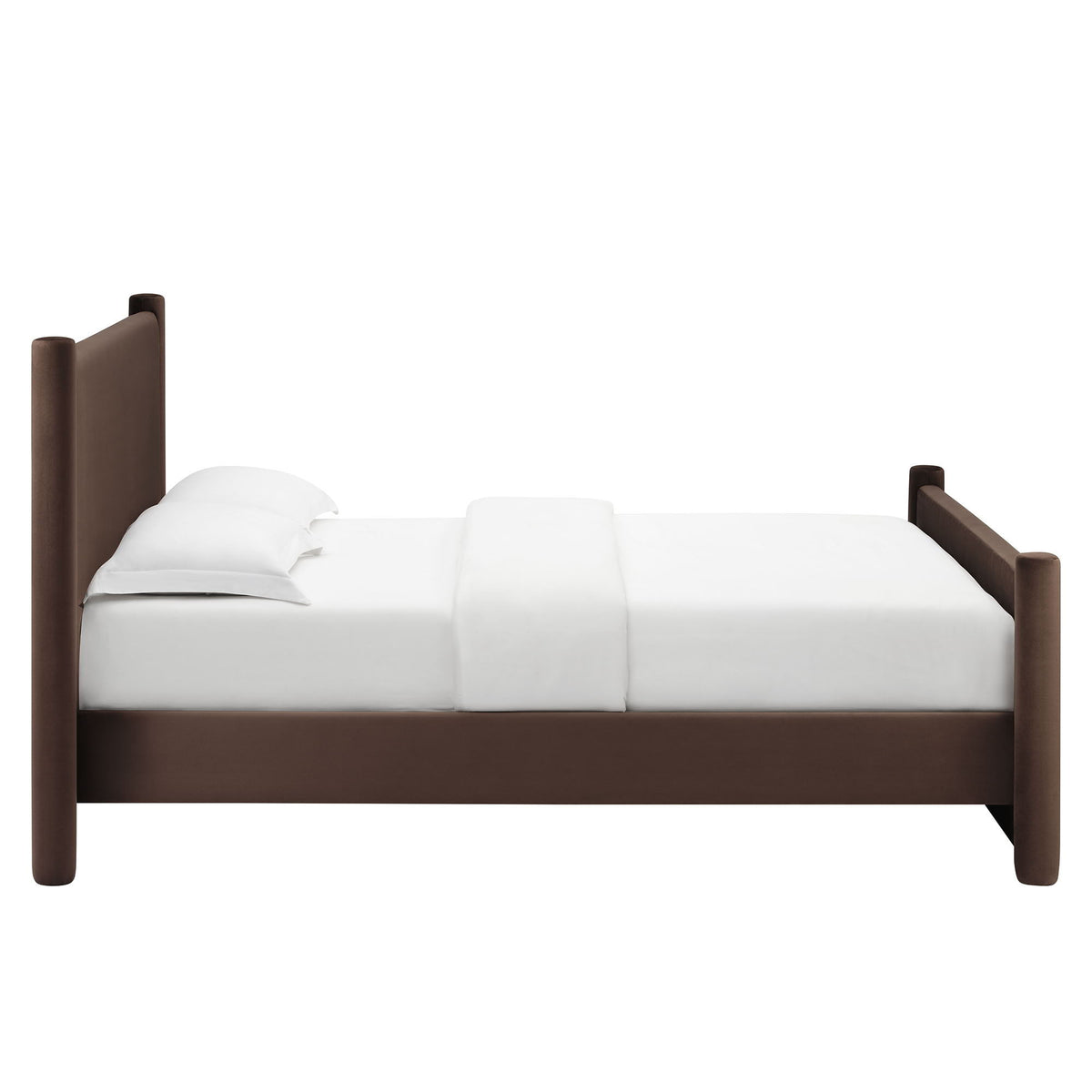 Rael Rounded Post Performance Velvet King Platform Bed by Modway