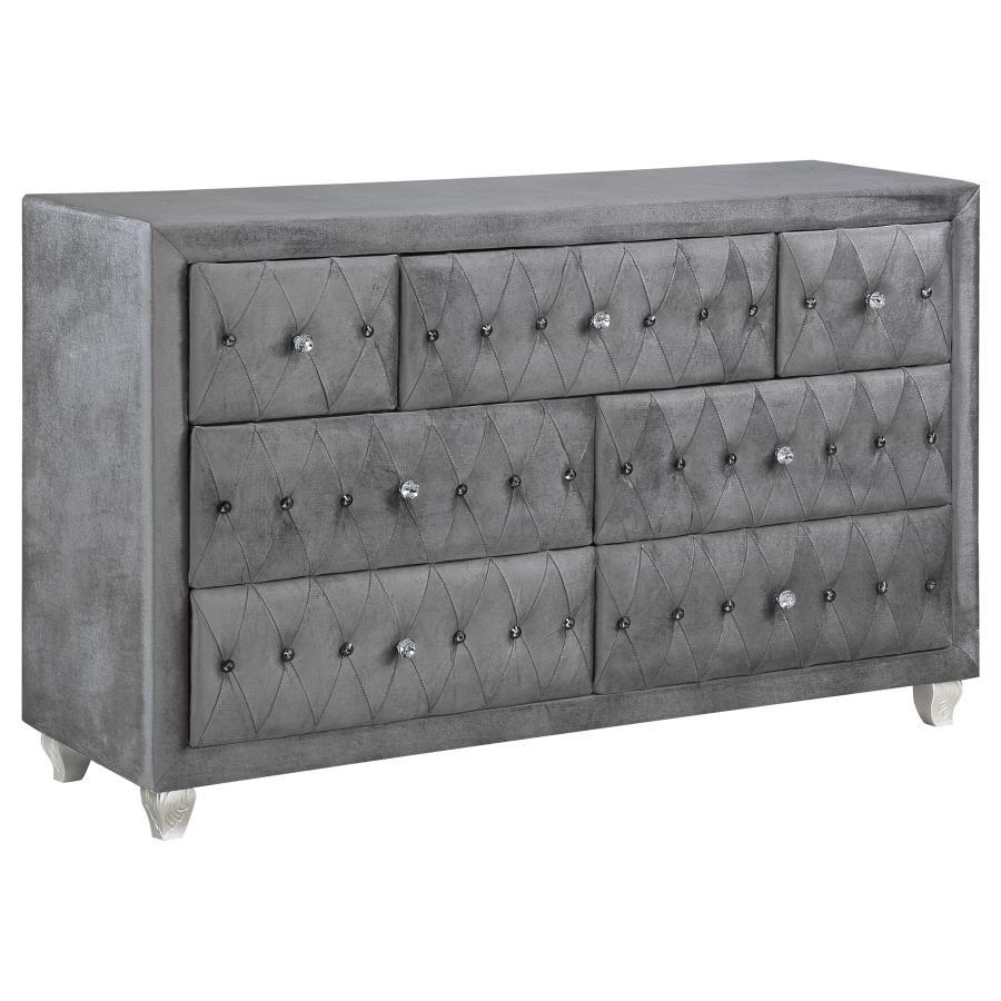 Coaster Fine Furniture Deanna - 7-Drawer Upholstered Dresser | Meri Furniture