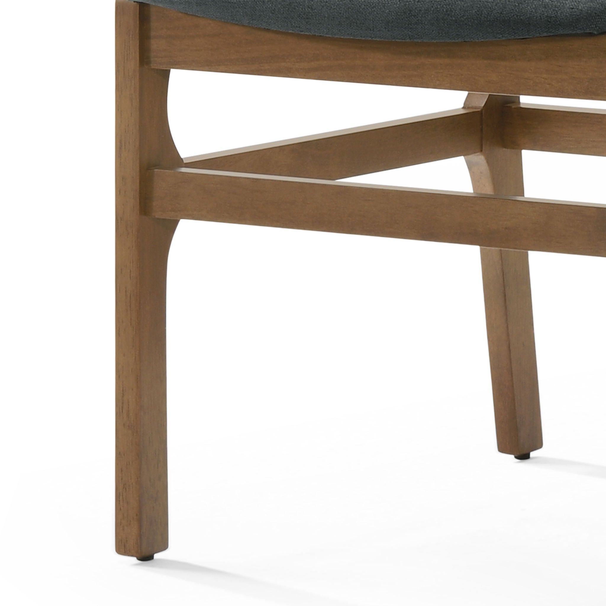 Contemporary Dining Chair Set Upholstered Fabric With Rubberwood Frame