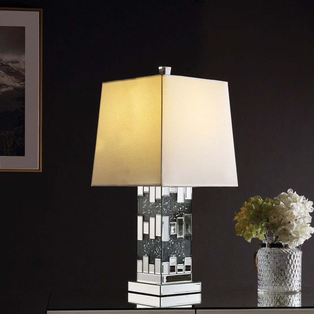 ACME Noralie - Table Lamp - Mirrored - 30" | Meri Furniture