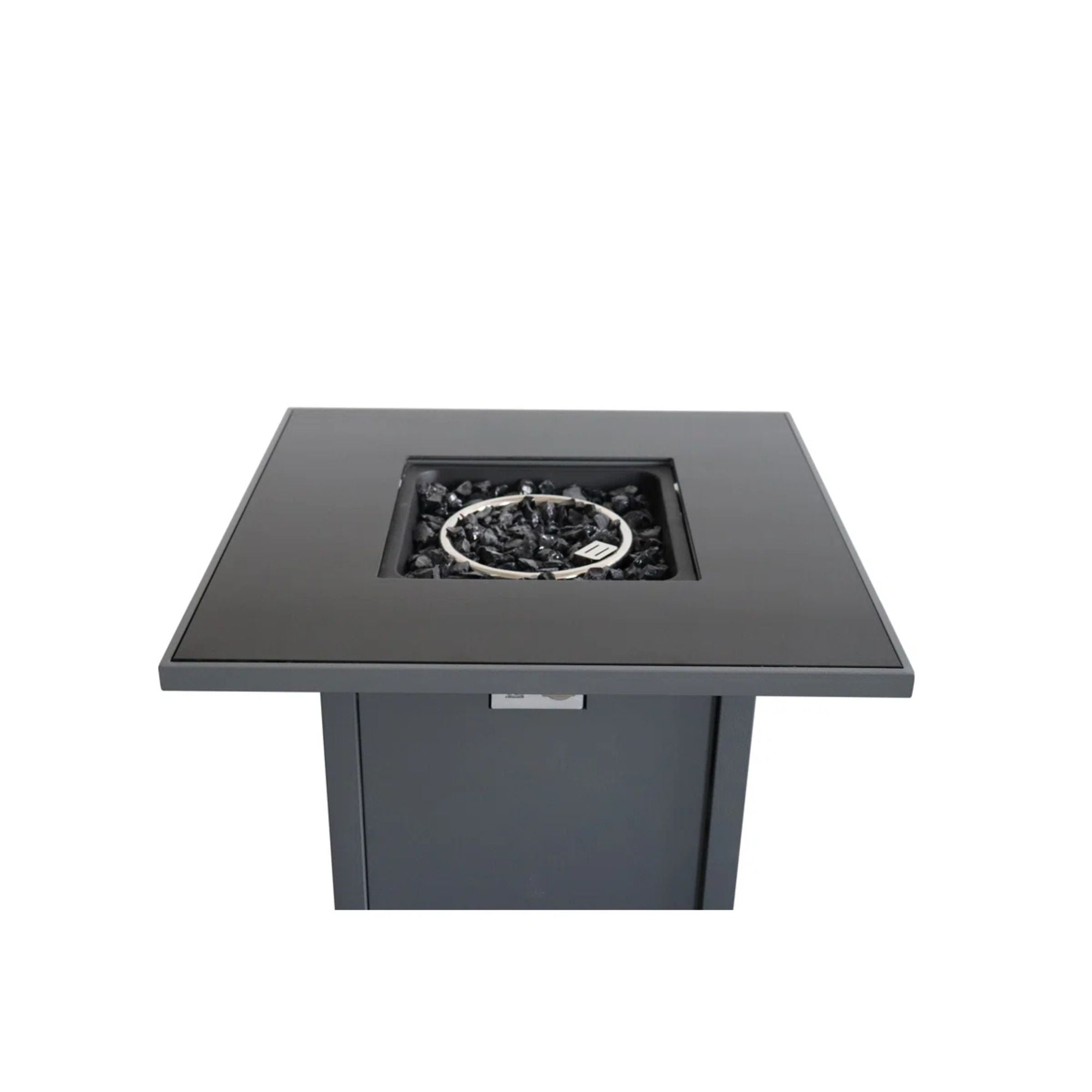 Outdoor Fire Pit Table With Lid High-Quality Materials - Gray