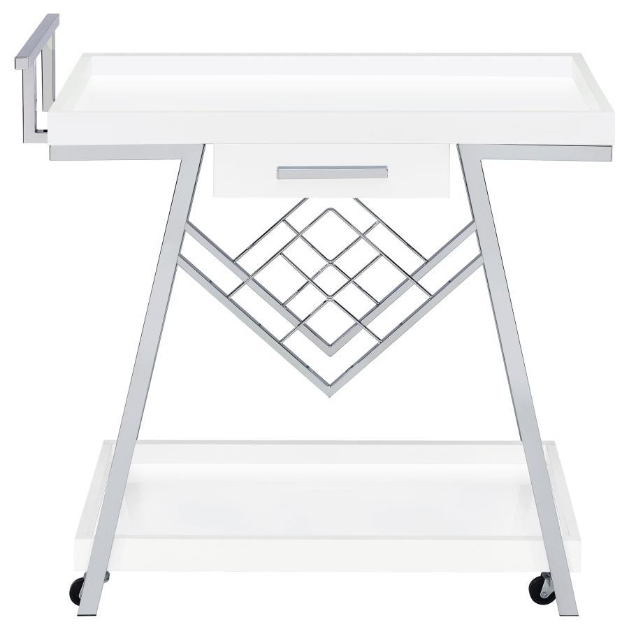 Coaster Fine Furniture Kinney - 1-Drawer Engineered Wood Bar Cart | Meri Furniture
