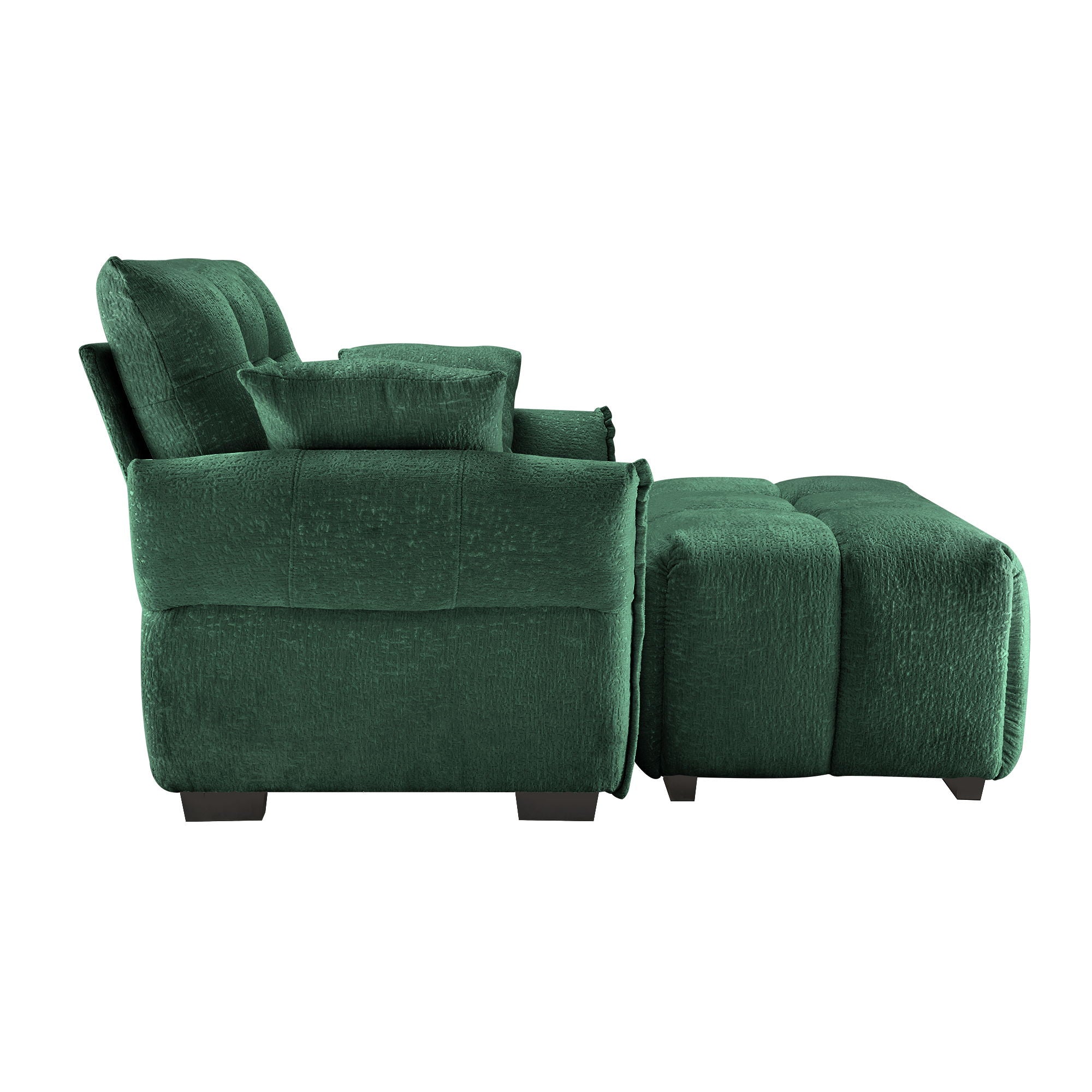 Ergonomic Single Seater Sofa With Ottoman, High Resilience Support Cushions