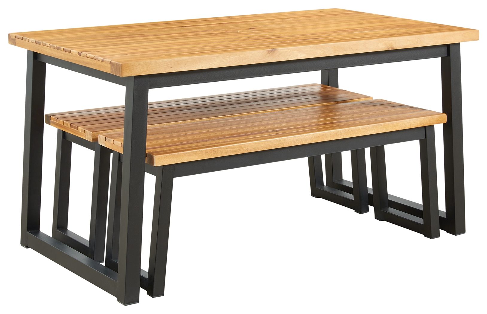 Ashley Furniture Town - Brown / Black - Dining Table Set (Set of 3) | Meri Furniture