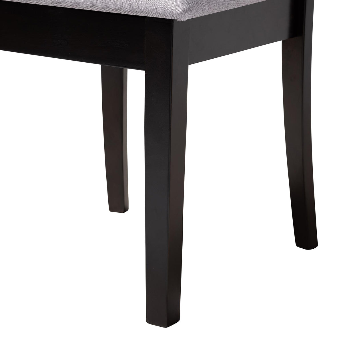 Marian Modern Grey Fabric and Dark Brown Finished Wood 5-Piece Dining Set