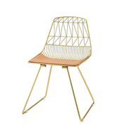 Fantasia - Side Chair Set of 2) - Whiskey Synthetic Leather & Gold