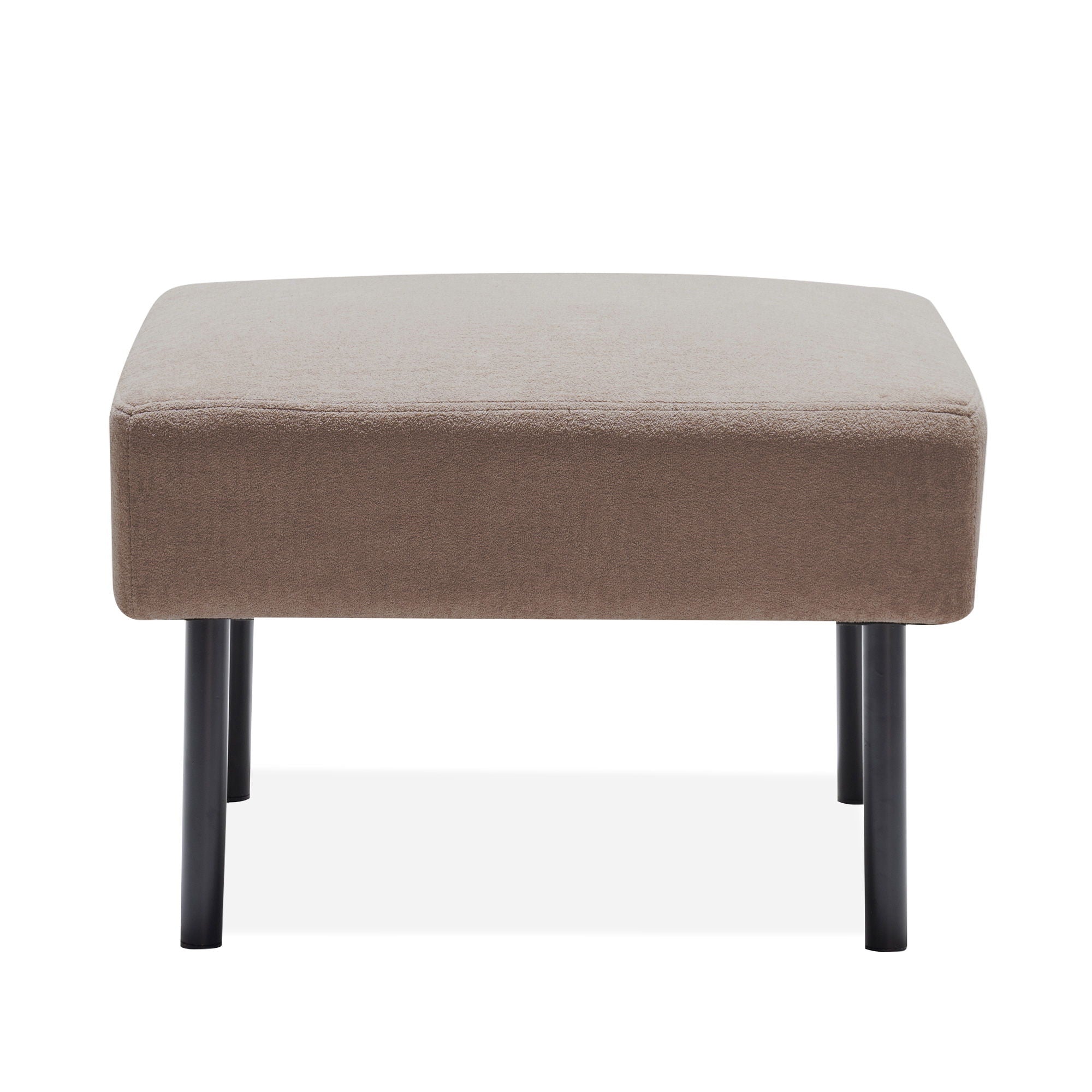 Modern L Shaped 3 Seater Sofa With Ottoman, Upholstered Couch For Small Spaces