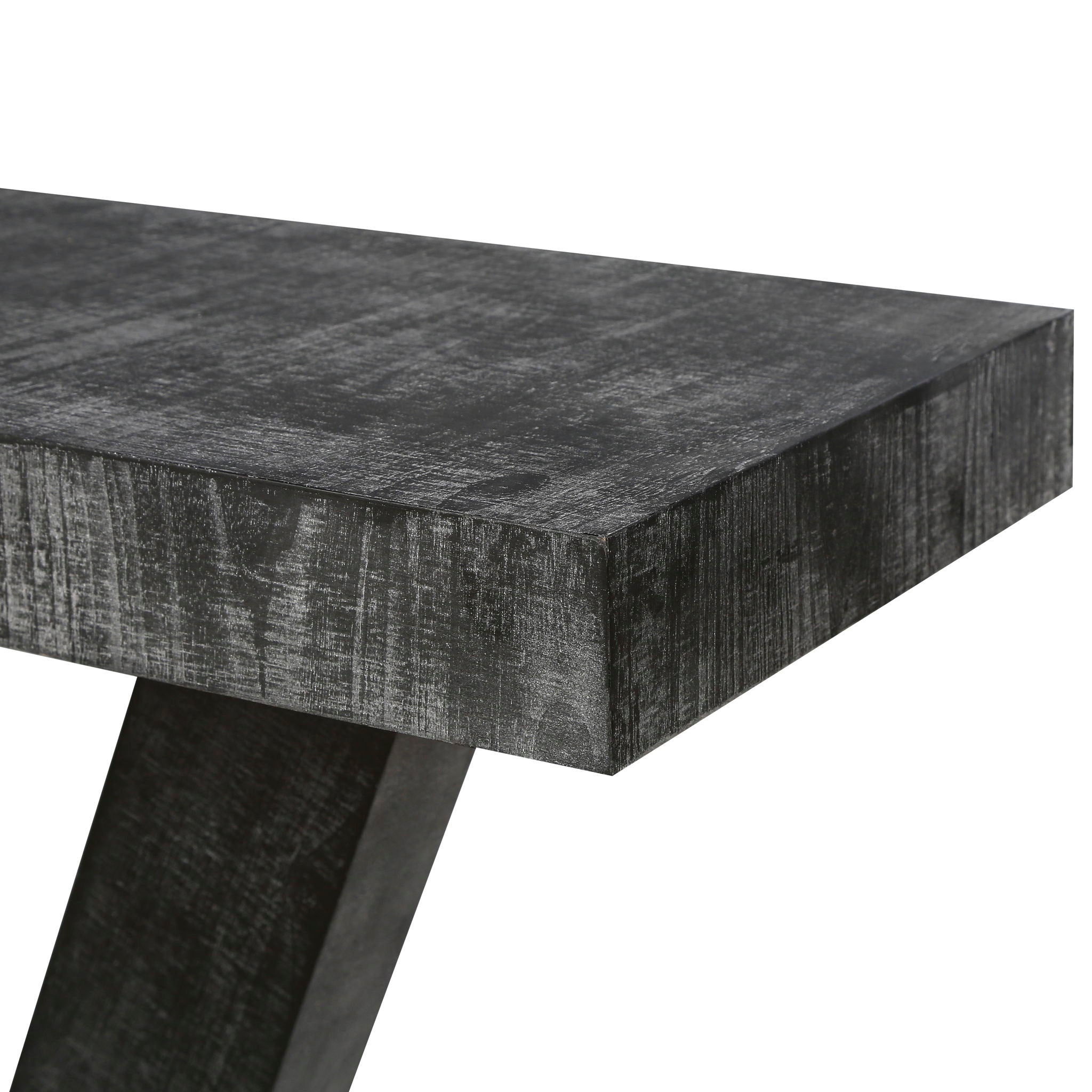 Vintage Distressed Wood Entryway Bench With 2 Tier Storage Cabinet