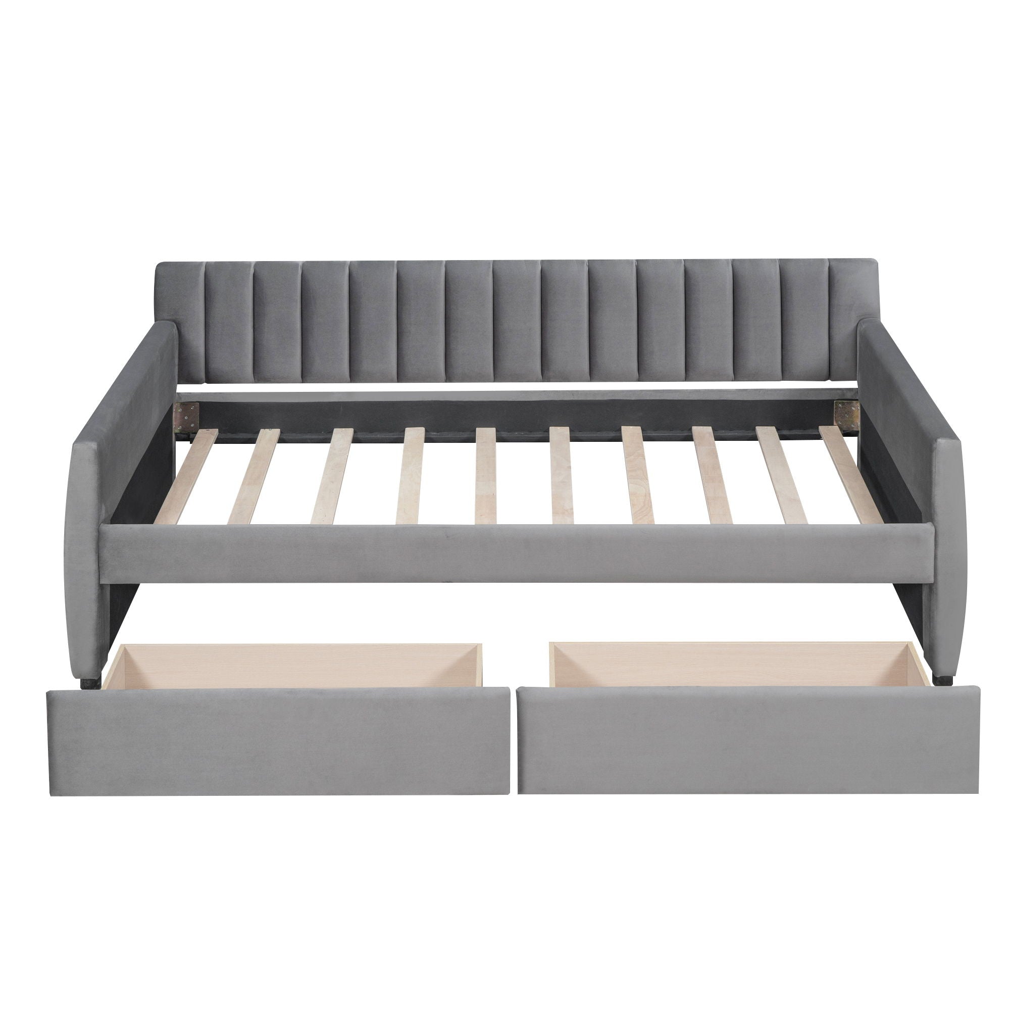 Upholstered Daybed With Slat Support