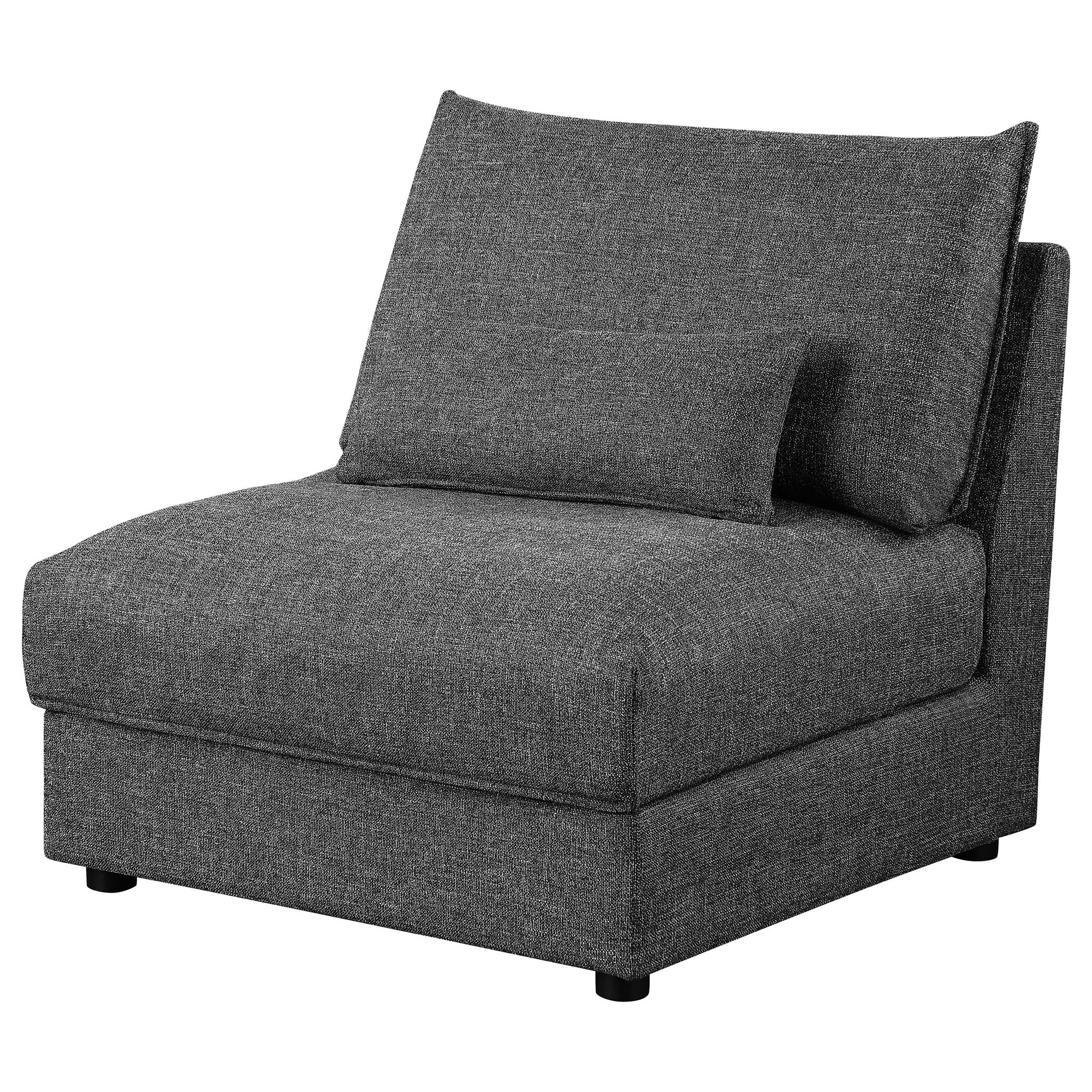 Wakefield - Upholstered Armless Slipper Chair - Black